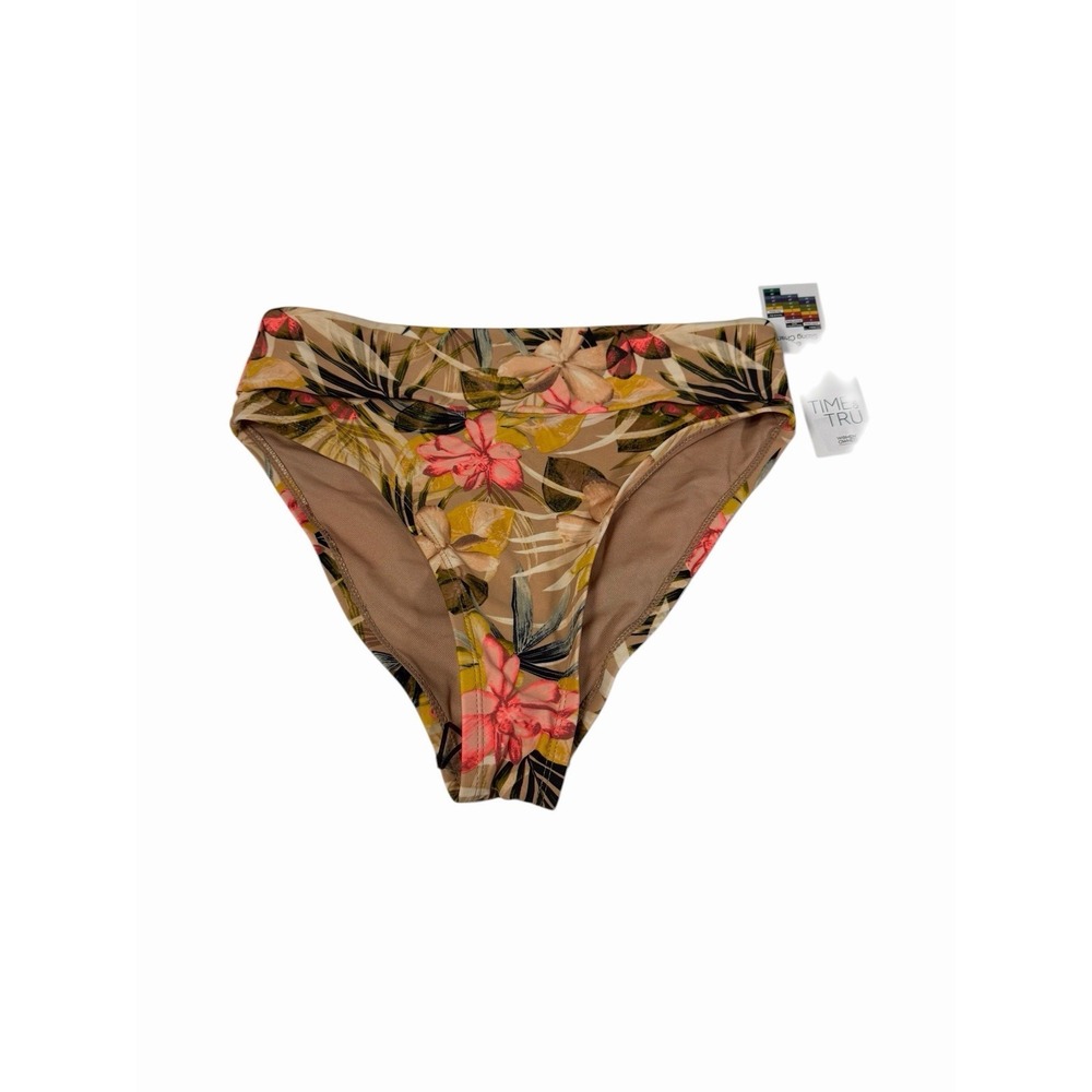 time and tru womens high rise bikini bottoms size small 4 6 swim suit‎